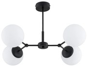 Csillár rúdon FOTON 4xE14/10W/230V fekete