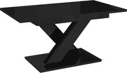 Maasix BKG magasfényű 4-6 személyes bővíthető étkezőasztal Fekete