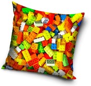 Lego mintázatú Bricks párnahuzat 40x40 cm Velúr