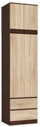 Ruhásszekrény Sahil (wenge + szonoma tölgy). Akció -15%. 1071022