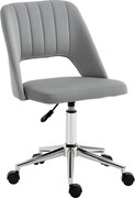 Vinsetto Ergonomikus Forgószék, Párnázott Íróasztali Szék Magasságállítással, Szürke 49x60x79-91cm | Aosom