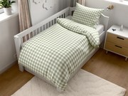 Pamut ágynemű kiságyhoz GRENTIS zöld Ágyneműhuzat mérete: 45 x 65 cm | 90 x 135 cm