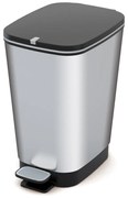 Ezüstszínű műanyag pedálos szemetes 25 l Chic Bin – KIS