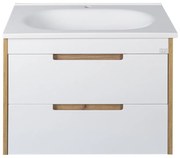 TMP GOLDY 75 fali fürdőszobabútor - öntött műmárvány mosdóval - 75 cm