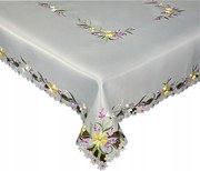 Abrosz Asztalra 140x220 Szürke Dekoratív Virágok