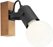 Redo 01-2415 - Fali lámpa TAFFI 1xE27/42W/230V fekete/bükk