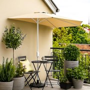 Balkon napernyő félkör alakú 2,7 m bézs karral