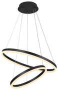 Brilagi - LED Dimmelhető csillár zsinóron CIRCLE LED/70W/230V 3000-6500K fekete  + távirányító BG-J4310/B