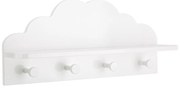 CLOUD fehér gyerekpolc akasztóval
