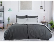 B.E.S. Petrovice Pamut ágynemű Double face antracit/szürke