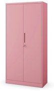 Zárható tárolószekrény DAWID, 900 x 1850 x 450 mm, Fresh Style: púderrózsaszín