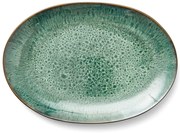 Zöld-fekete szervírozó kőedény tányér Gastro Green/Black – Bitz
