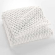 Krémszínű mikroflanel takaró 125x150 cm Mini Frosty – douceur d'intérieur