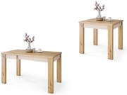 Mazzoni FONTE Artisan Tölgy / Bézs (Pezsgő) -KLASSZIKUS 130 cm-re BŐVÍTHETŐ ASZTAL KONYHÁBA/NAPPALIBA!