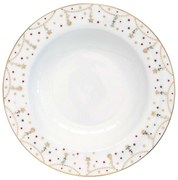 Porcelán karácsonyi mélytányér Christmas Lights