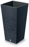 FURU SQUARE 24 cm-es virágtartó, antracit, 24 cm