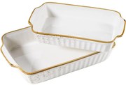 Mäser 2 részes sütőtál-készlet Pintar White barnapöttyös