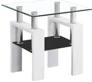 Lisa IV dohányzóasztal, átlátszó / fehér