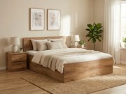 SOFIA ágy 140 x 200 cm, artisan tölgy Ágyrács: Ágyrács nélkül, Matrac: Coco Maxi 20 cm matrac