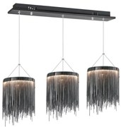Milagro LED Csillár zsinóron CASCATA BLACK 3xLED/54W/230V MI0940