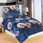 Fehér pitypang mikroplüss ágyneműhuzat 200x140cm+90x70cm TiaHome