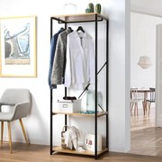 Intenso Home ruhafogas polcokkal 60 x 167cm sonoma tölgy | Előszobai ruhatároló cipőtartóval / nyitott gardrób