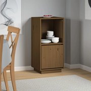 mézbarna tömör fenyőfa tálalószekrény 38x35x80 cm