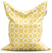 Classic babzsák fehér körök sárgán - gyerek, sárga