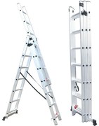 Fieldmann FZZ 4307 háromrészes létra, 3 x 7lépcsőfok, 3 x 7 lépcsőfok