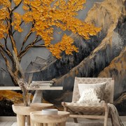 Fotótapéta - Arany fa a hegyekben (147x102 cm)