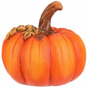 Őszi dekoráció Tök levelekkel, 24 x 24 x 23 cm,kerámia, 24 cm