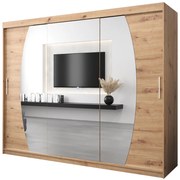 Ruhásszekrény 250 cm Eclipse (artisan tölgy + artisan tölgy). 1063451