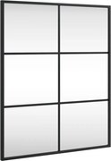 vidaXL fekete téglalap alakú vas fali tükör 50 x 60 cm