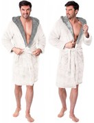 Fürdőköpeny Jordan Ecru Grey men M