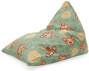 Triangl babzsák arányos majmócskák, színes