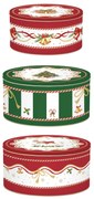Karácsonyi Fémdoboz 3 db-os szett kerek Christmas Tale