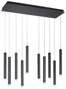 Modern fekete függőlámpa LED-del 10-lámpás - Stanislas