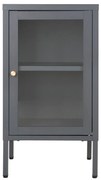Dalby vitrin, 1 ajtó, acél, szürke 38x35x70 cm