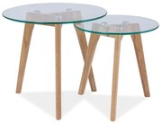 Oslo S2 dohányzóasztal szett tölgy