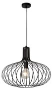 Lucide 78374/50/30 - Függeszték MANUELA 1xE27/60W/230V fekete 50 cm