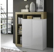 Komód LENOR fehér/barna