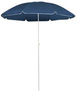 kék kültéri napernyő acél rúddal 180 cm