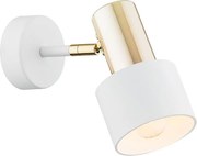 Argon 4264 - Fali spotlámpa DORIA 1xE27/15W/230V fehér/sárgaréz