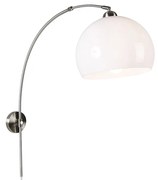 Okos fali ívlámpa acélból fehér árnyékolóval, beleértve a Wi-Fi A60-at - Bow