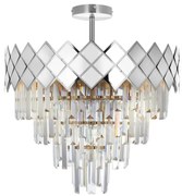 Csillár rúdon CARISMA 9xE14/40W/230V matt króm