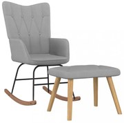 világosszürke szövet hintaszék lábtartóval