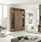 RIMINI könyves- és tárolószekrény, kétajtós – Mercure tölgy