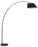 Fekete állólámpa textil búrával (magasság 189 cm) May – Kave Home