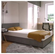 Kárpitozott ágy tárolóval és matraccal DARIA 120x200 cm szürke