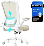 SONGMICS Ergonomikus irodai szék zabpehely-bézs színben